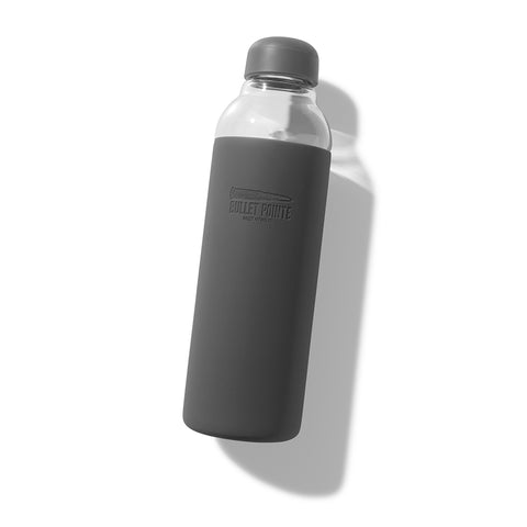 GLASS WATER BOTTLE - CHARCOAL