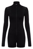 Contour Long Sleeve Romper BLACK