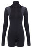 Contour Long Sleeve Romper GUNMETAL