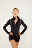 Contour Long Sleeve Romper GUNMETAL